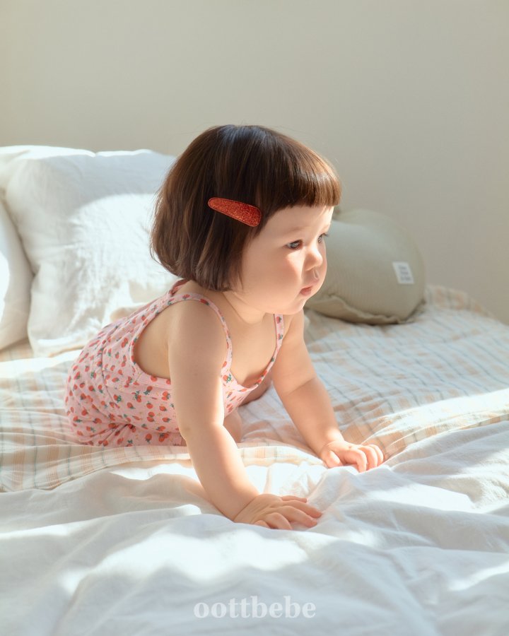 Oott Bebe - Korean Baby Fashion - #babylifestyle - Berry 3-Piece Easywear Set (2 Sleeveless Tees + 1 Pants) - 11