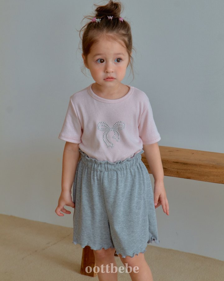 Oott Bebe - Korean Baby Fashion - #babylifestyle - Shiny Ribbon Tee - 9
