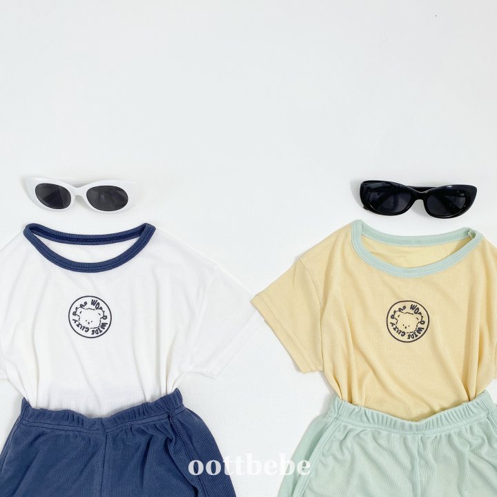 Oott Bebe - Korean Baby Fashion - #babyoninstagram - Sand Top Bottom Set - 5