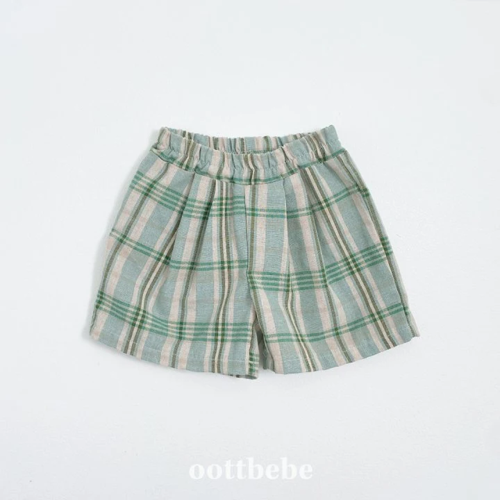 Oott Bebe - Korean Baby Fashion - #babylifestyle - Classic Check Bermuda Pants - 4