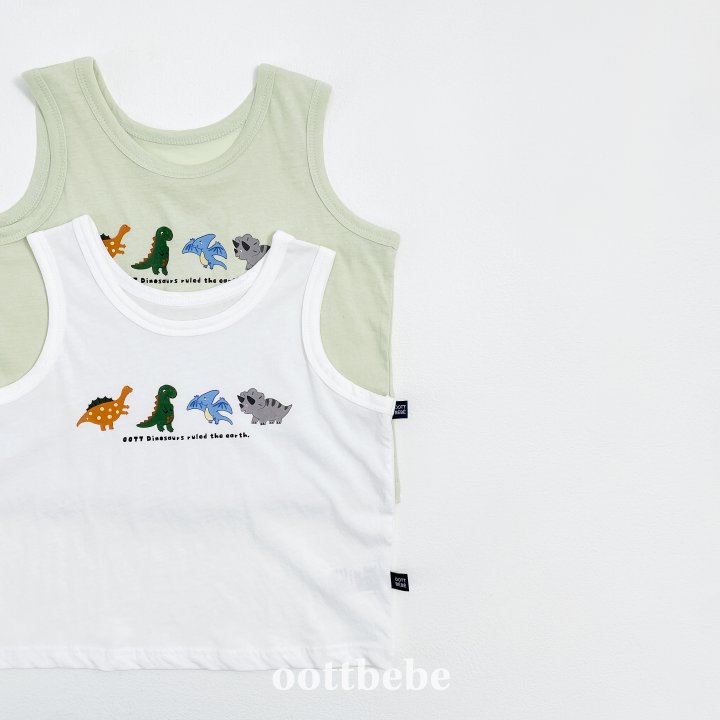 Oott Bebe - Korean Baby Fashion - #babyoninstagram - Dinosaur Tank Top - 3