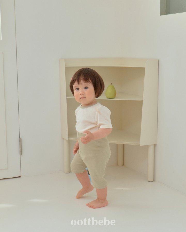 Oott Bebe - Korean Baby Fashion - #babyoninstagram - Sweet Ribbed Easywear - 6