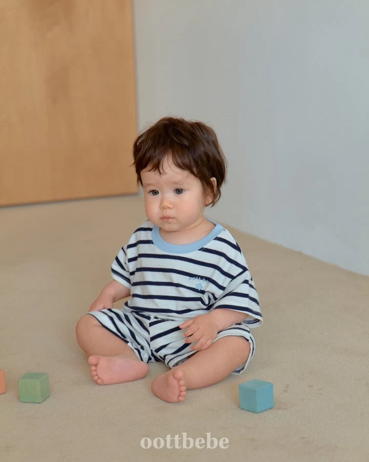 Oott Bebe - Korean Baby Fashion - #babyoninstagram - Star Candy Top Bottom Set - 3