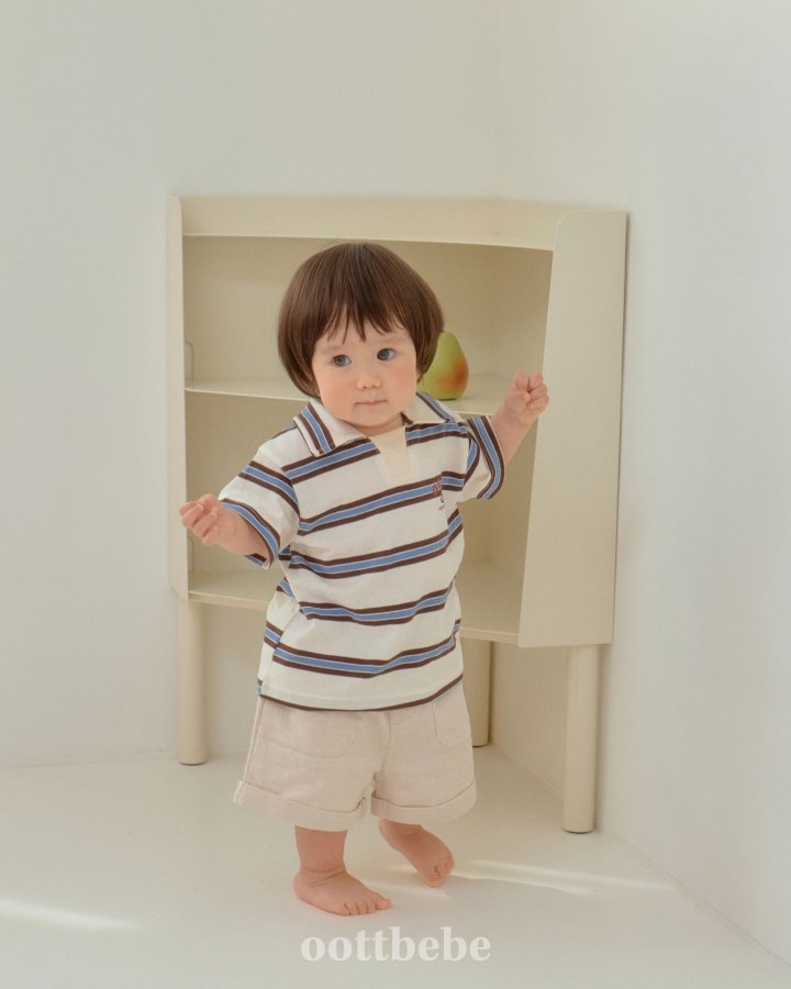 Oott Bebe - Korean Baby Fashion - #babyoninstagram - Rugby Collar Tee - 2