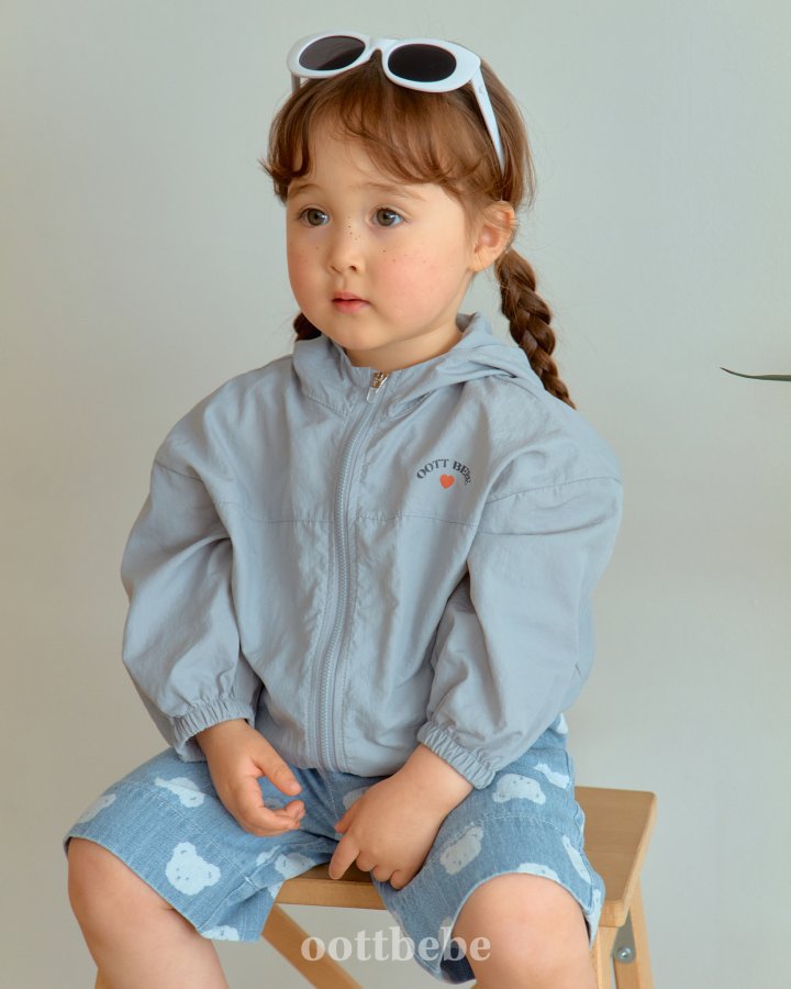 Oott Bebe - Korean Baby Fashion - #babyoninstagram - Windbreaker Hoodie Zip-Up