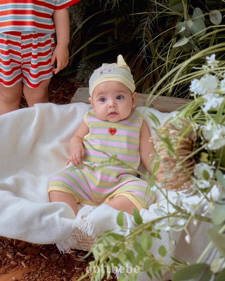 Oott Bebe - Korean Baby Fashion - #babyoninstagram - Heart Sleeveless Bodysuit - 2