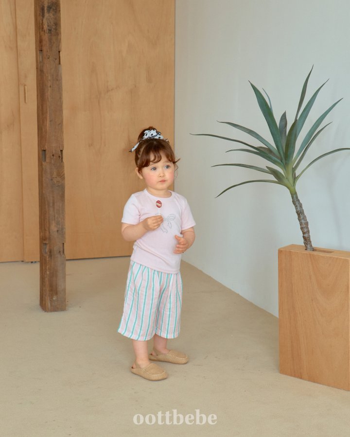 Oott Bebe - Korean Baby Fashion - #babyoninstagram - Shiny Ribbon Tee - 10
