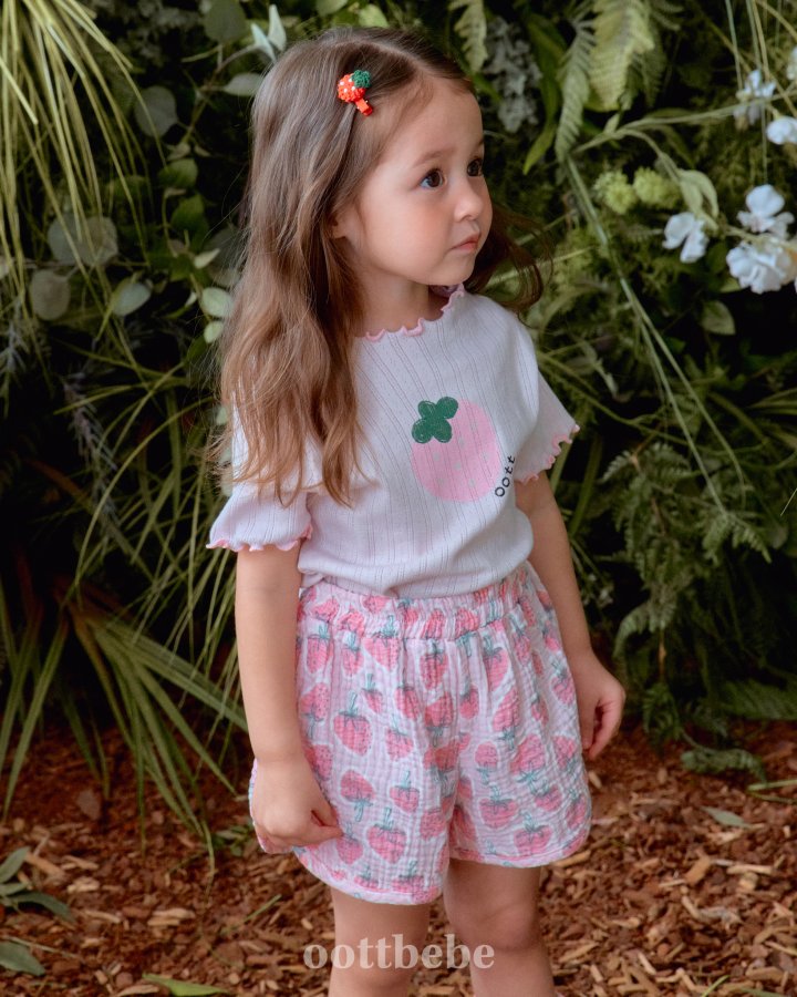 Oott Bebe - Korean Baby Fashion - #babyootd - Strawberry Milk Tee - 6