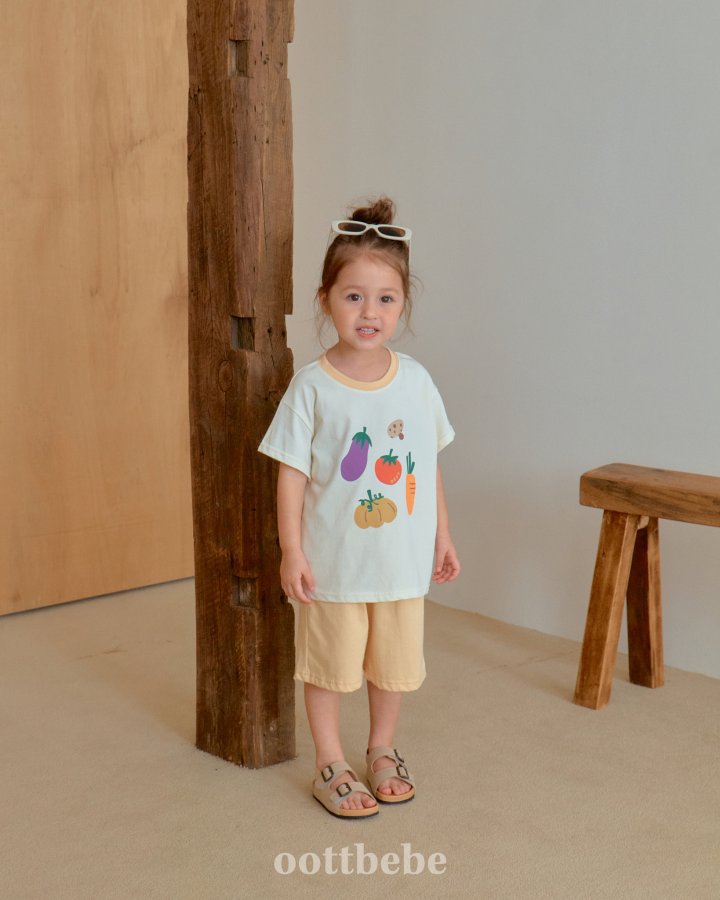 Oott Bebe - Korean Baby Fashion - #babyootd - Vegetable Market Top Bottom Set - 11