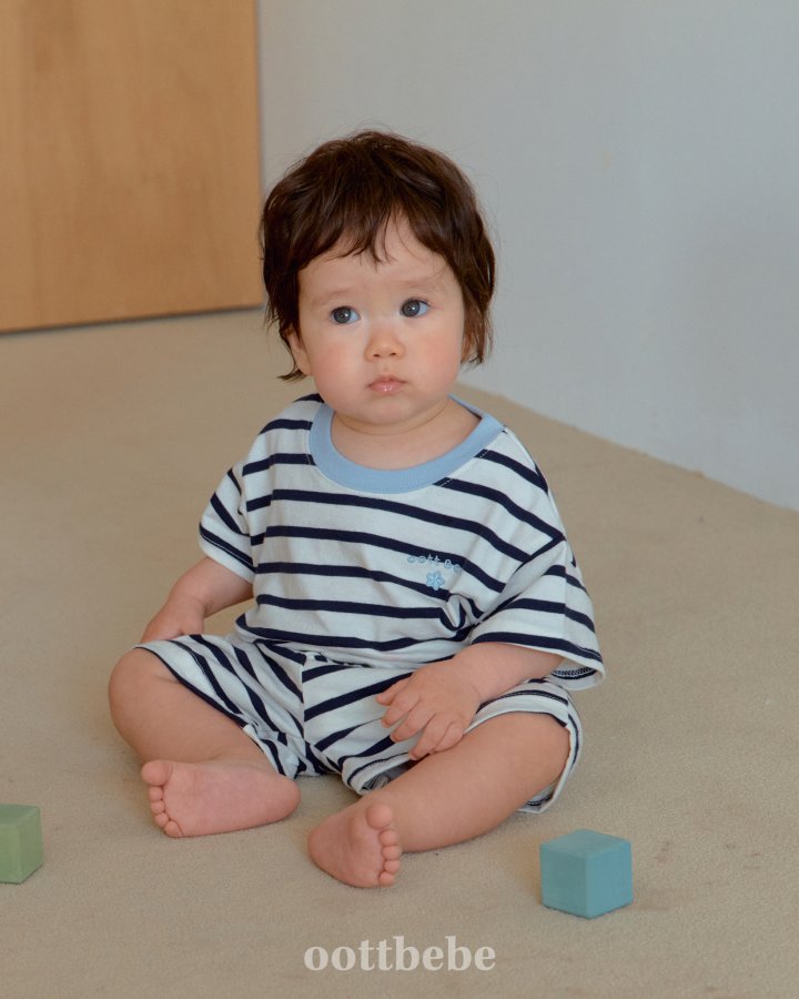 Oott Bebe - Korean Baby Fashion - #babyoninstagram - Star Candy Top Bottom Set - 4