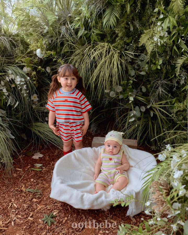 Oott Bebe - Korean Baby Fashion - #babyoninstagram - Heart Top Bottom Set - 4