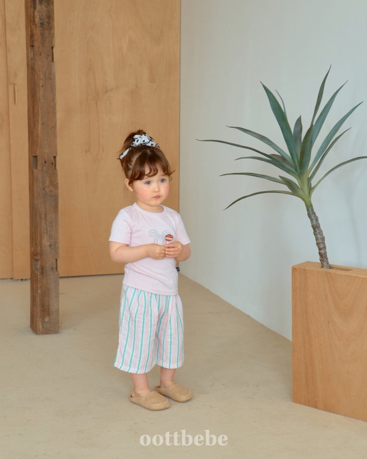 Oott Bebe - Korean Baby Fashion - #babyootd - Shiny Ribbon Tee - 11
