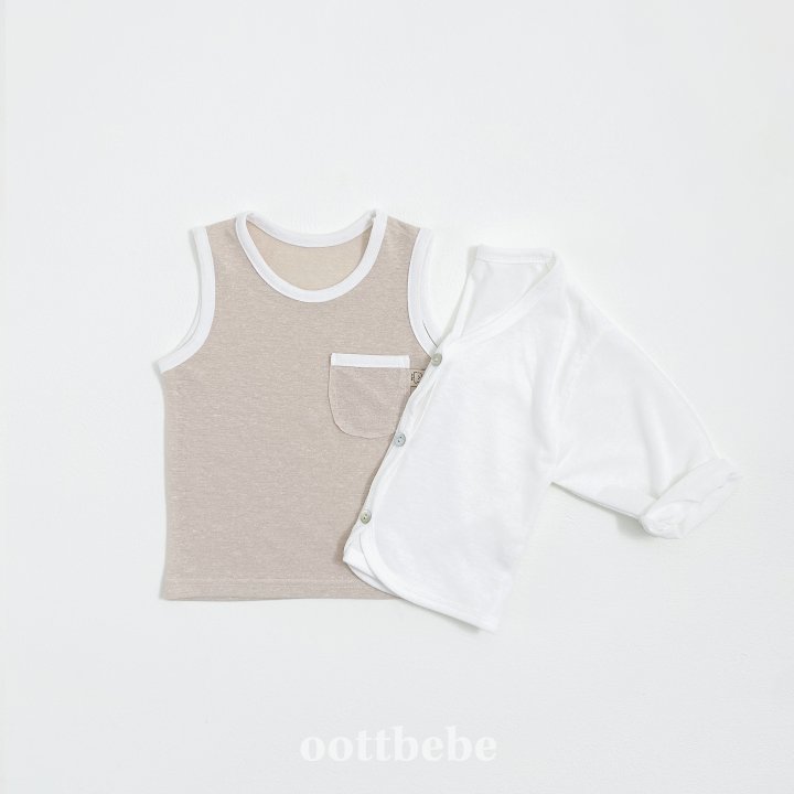 Oott Bebe - Korean Baby Fashion - #babyoutfit - Linen Cool Set - 8