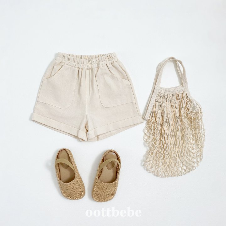 Oott Bebe - Korean Baby Fashion - #babyoutfit - Linen Cuffed Pants - 7