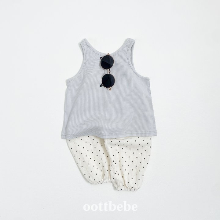 Oott Bebe - Korean Baby Fashion - #babyootd - Simply Sleeveless Top - 4
