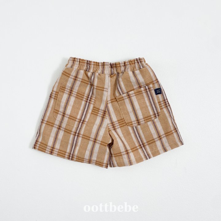 Oott Bebe - Korean Baby Fashion - #babyoutfit - Classic Check Bermuda Pants - 7