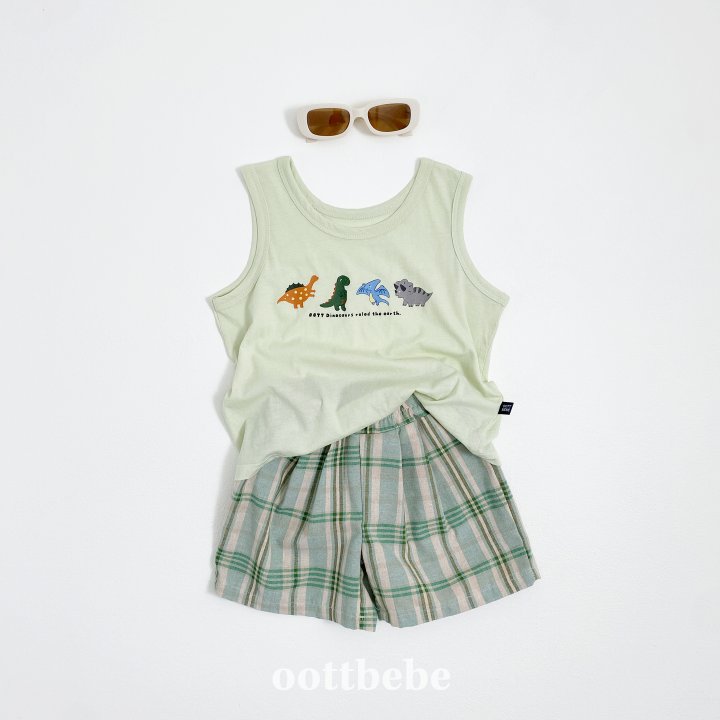 Oott Bebe - Korean Baby Fashion - #babyoutfit - Dinosaur Tank Top - 5