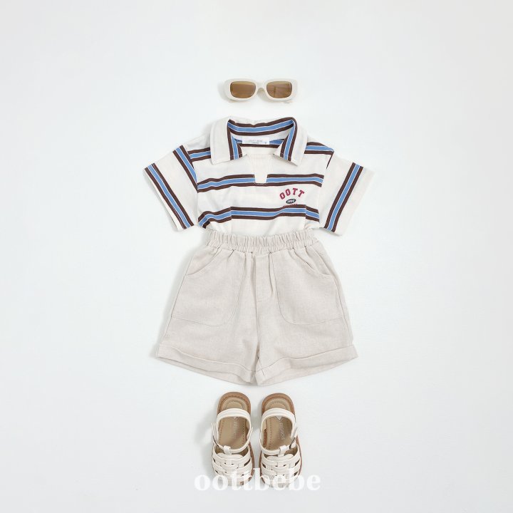 Oott Bebe - Korean Baby Fashion - #babyoutfit - Rugby Collar Tee - 3