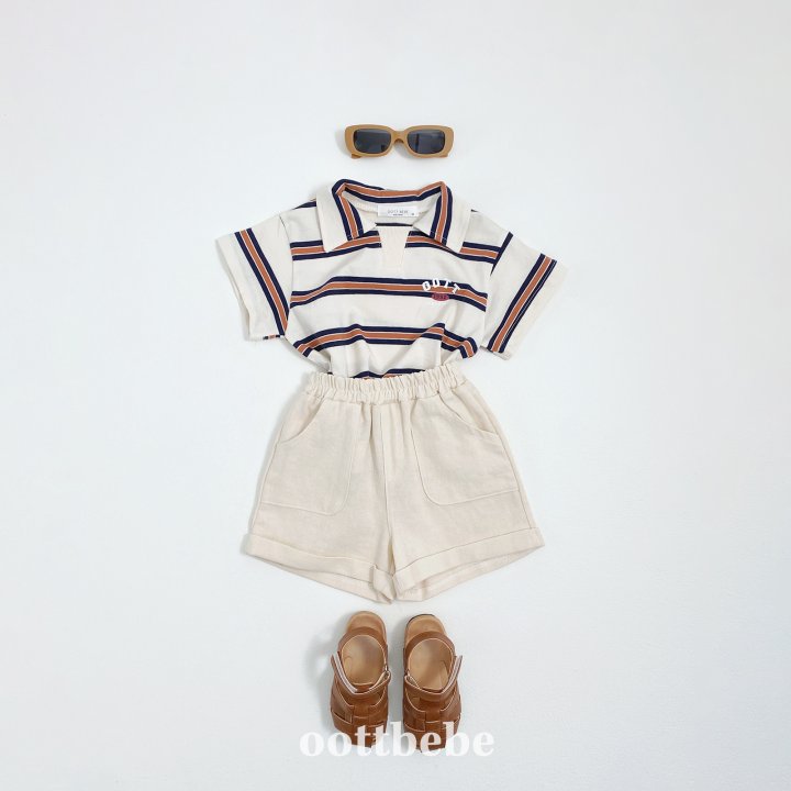 Oott Bebe - Korean Baby Fashion - #babyoutfit - Rugby Collar Tee - 4