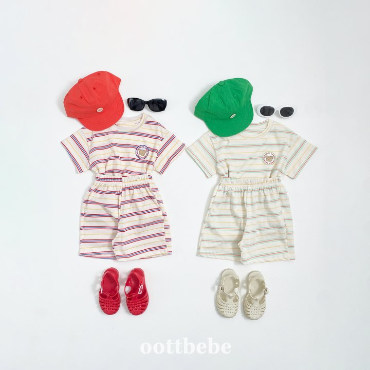 Oott Bebe - Korean Baby Fashion - #babyoutfit - Aloha Top and Bottom Set