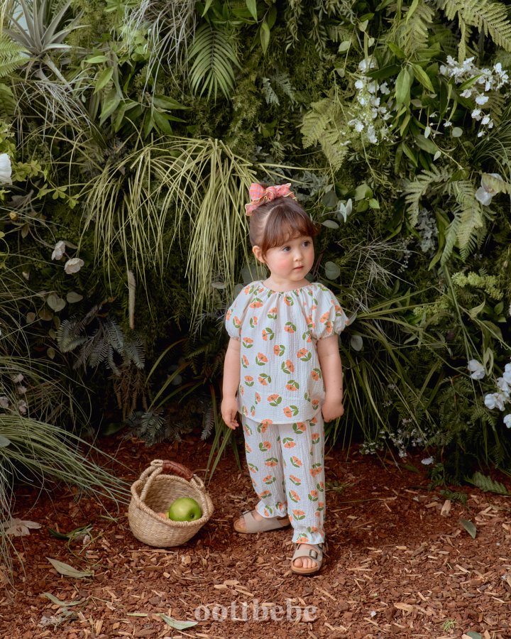 Oott Bebe - Korean Baby Fashion - #babyoutfit - Cozy Volume Top Bottom Set