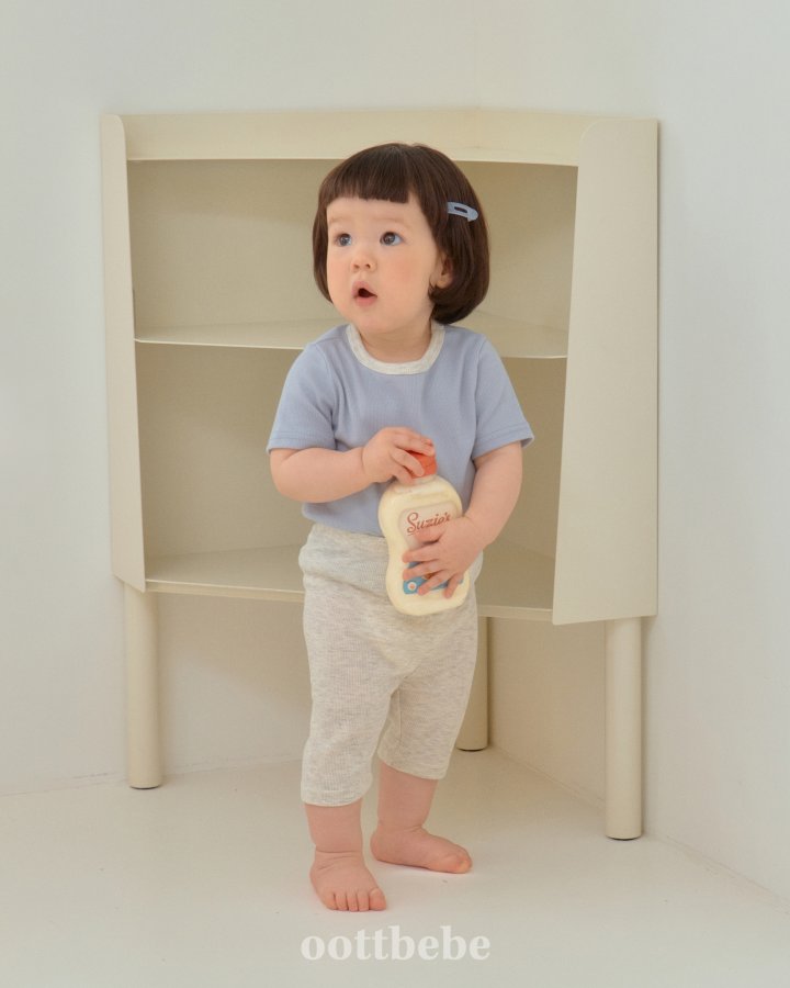 Oott Bebe - Korean Baby Fashion - #babyoutfit - Sweet Ribbed Easywear - 8