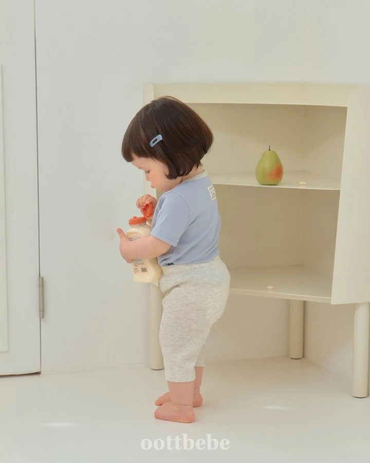 Oott Bebe - Korean Baby Fashion - #babyoutfit - Sweet Ribbed Easywear - 9