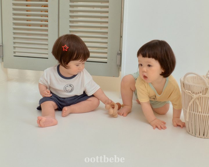 Oott Bebe - Korean Baby Fashion - #babyoutfit - Sand Top Bottom Set - 7