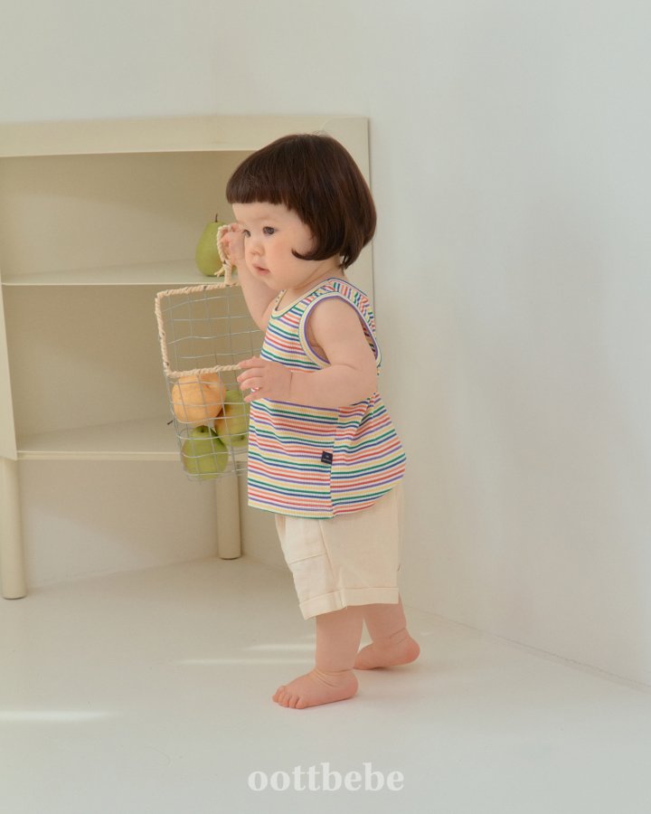 Oott Bebe - Korean Baby Fashion - #babyoutfit - Maldives Sleeveless Tee - 6