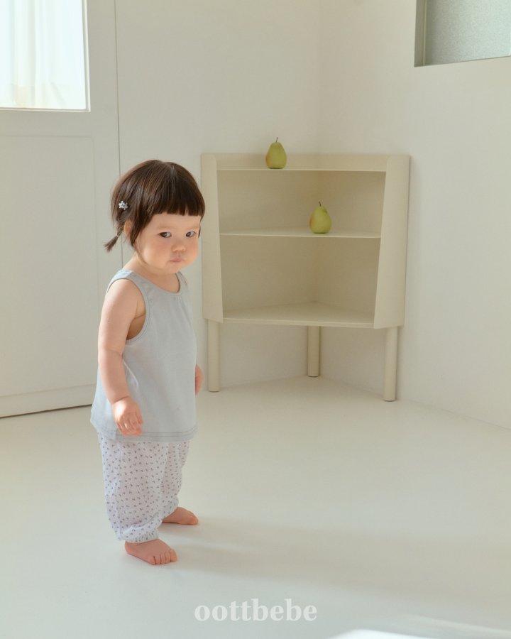 Oott Bebe - Korean Baby Fashion - #babyoutfit - Simply Ribbed Sleeveless - 2