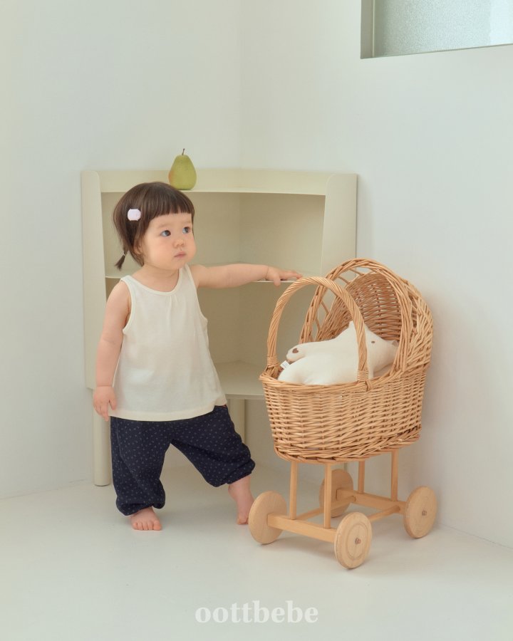 Oott Bebe - Korean Baby Fashion - #babyoutfit - Simply Ribbed Sleeveless - 3