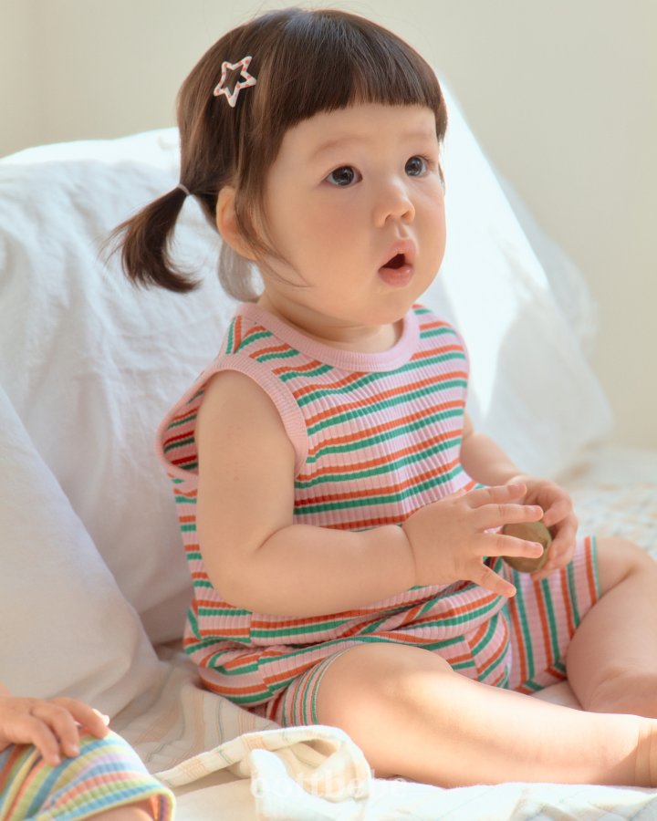 Oott Bebe - Korean Baby Fashion - #babyoutfit - Summer Rainbow Easywear - 2