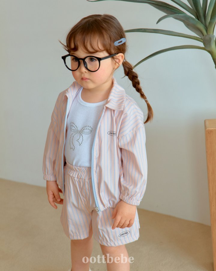 Oott Bebe - Korean Baby Fashion - #babyoutfit - Pose Collar Windbreaker - 4