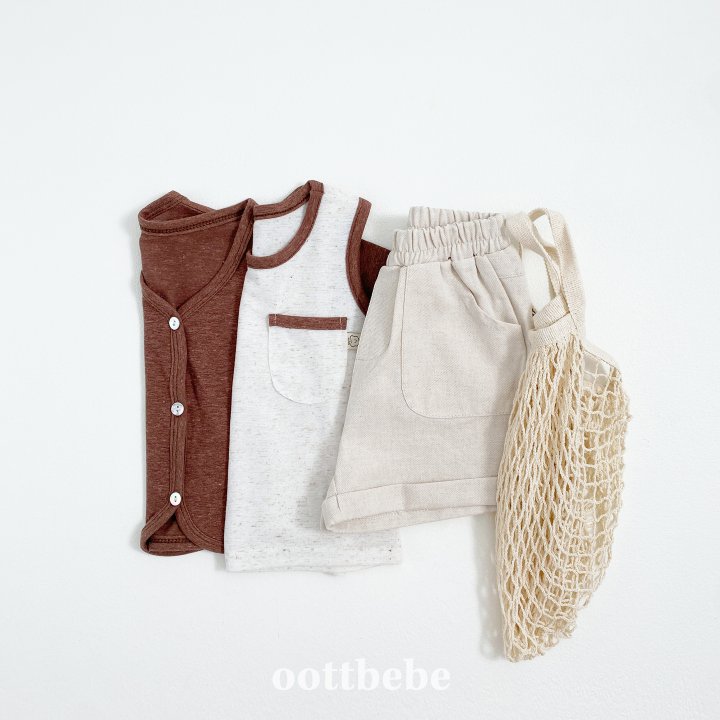 Oott Bebe - Korean Baby Fashion - #babywear - Linen Cuffed Pants - 8
