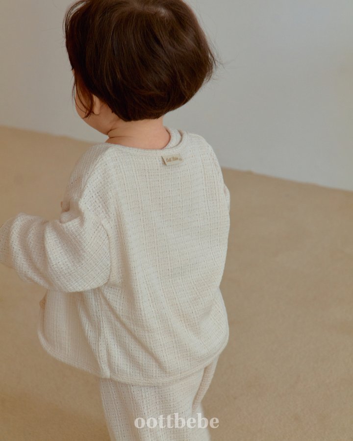 Oott Bebe - Korean Baby Fashion - #babywear - Rose Knit 3-Piece Set (Cardigan + Sleeveless + Pants) - 10