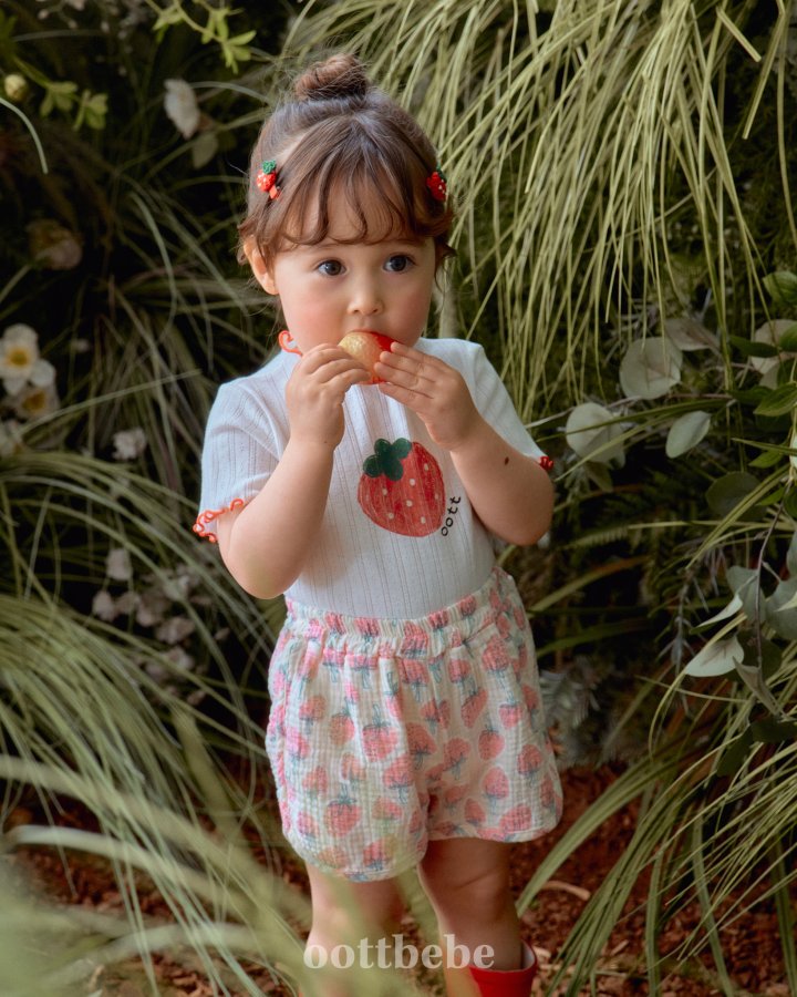 Oott Bebe - Korean Baby Fashion - #babywear - Strawberry Milk Tee - 9