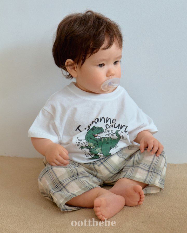 Oott Bebe - Korean Baby Fashion - #babywear - Dinosaur Short Sleeve Tee - 6