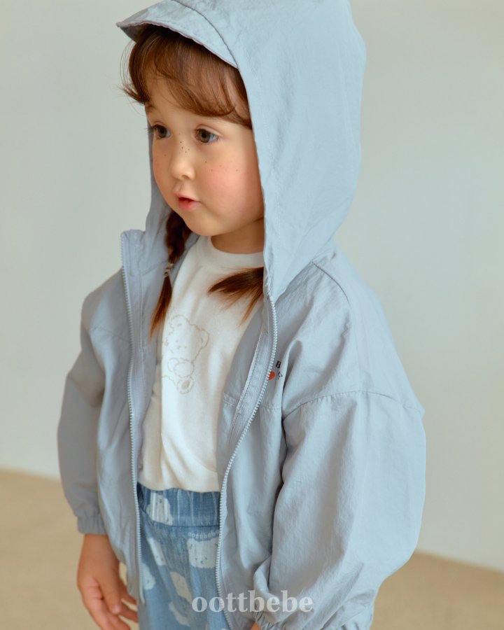 Oott Bebe - Korean Baby Fashion - #babywear - Windbreaker Hoodie Zip-Up - 5