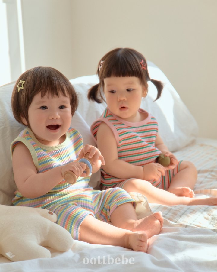 Oott Bebe - Korean Baby Fashion - #babywear - Summer Rainbow Easywear - 3