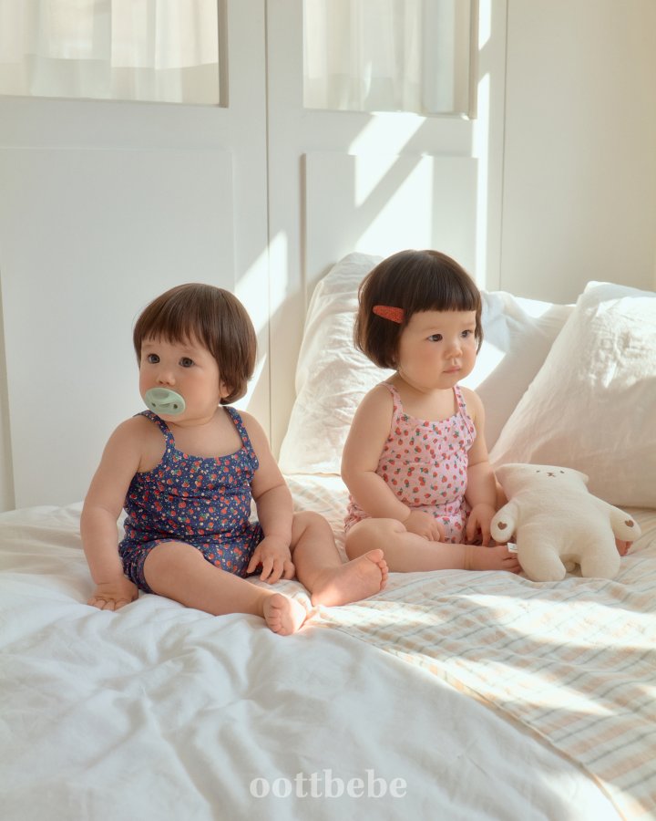 Oott Bebe - Korean Baby Fashion - #babywear - Berry 3-Piece Easywear Set (2 Sleeveless Tees + 1 Pants)