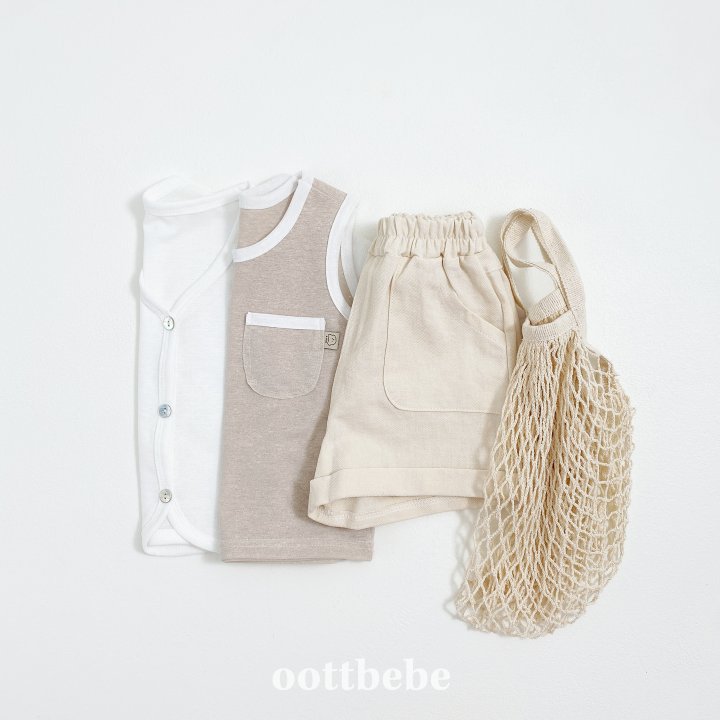 Oott Bebe - Korean Baby Fashion - #onlinebabyboutique - Linen Cuffed Pants - 9
