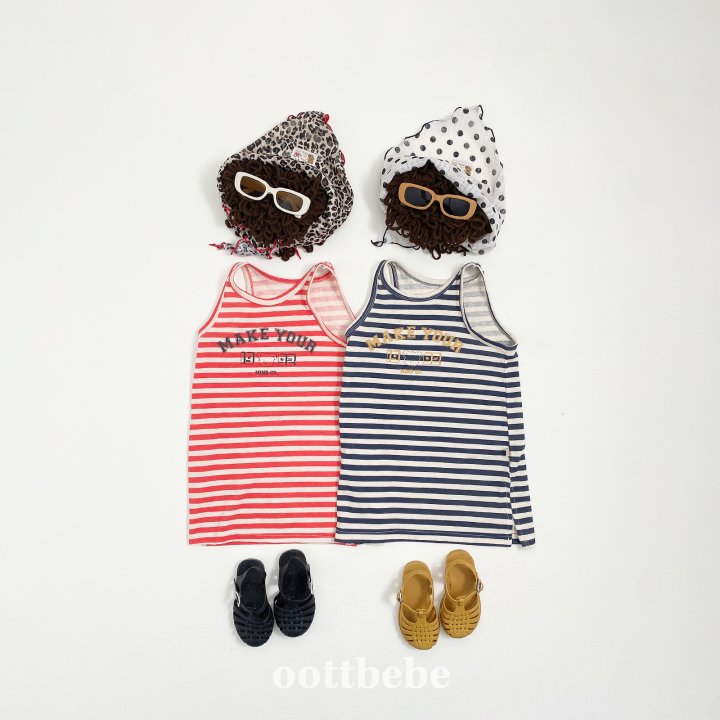 Oott Bebe - Korean Baby Fashion - #onlinebabyboutique - Summer Stripe Dress