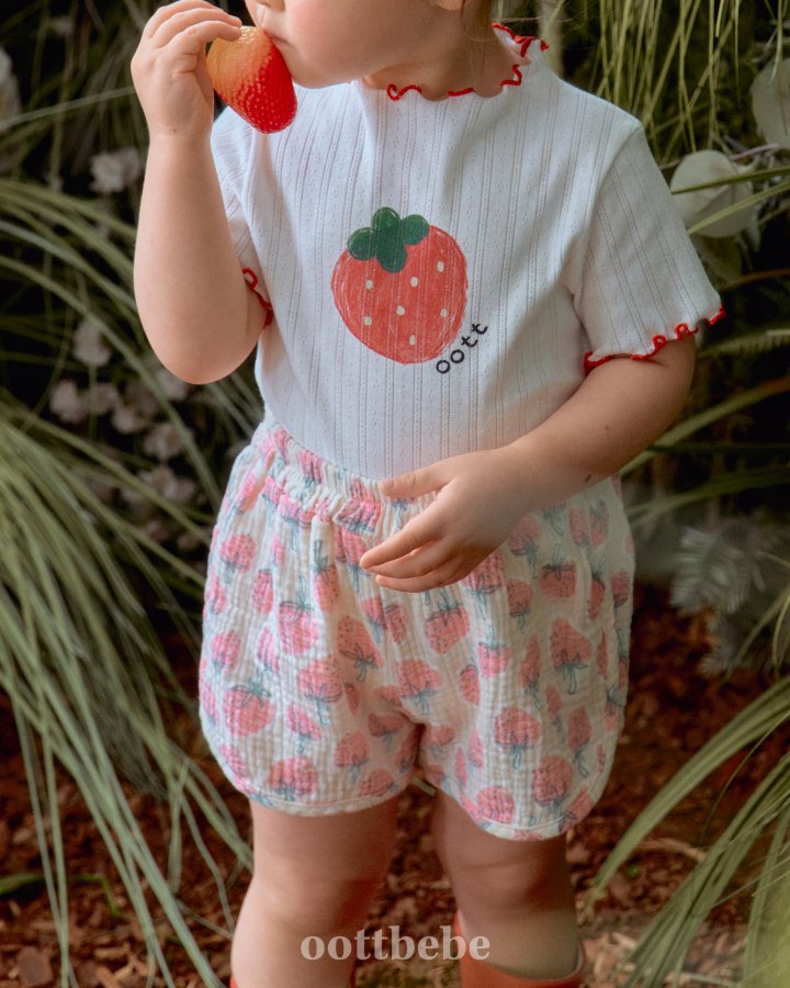 Oott Bebe - Korean Baby Fashion - #onlinebabyboutique - Strawberry Milk Tee - 10