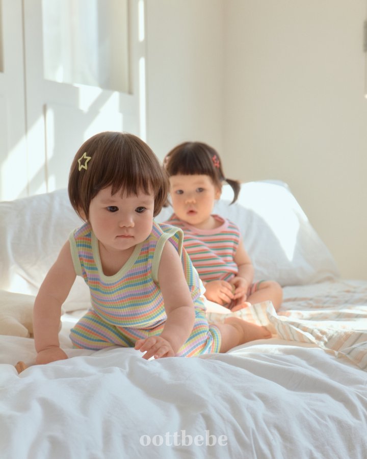Oott Bebe - Korean Baby Fashion - #babywear - Summer Rainbow Easywear - 4