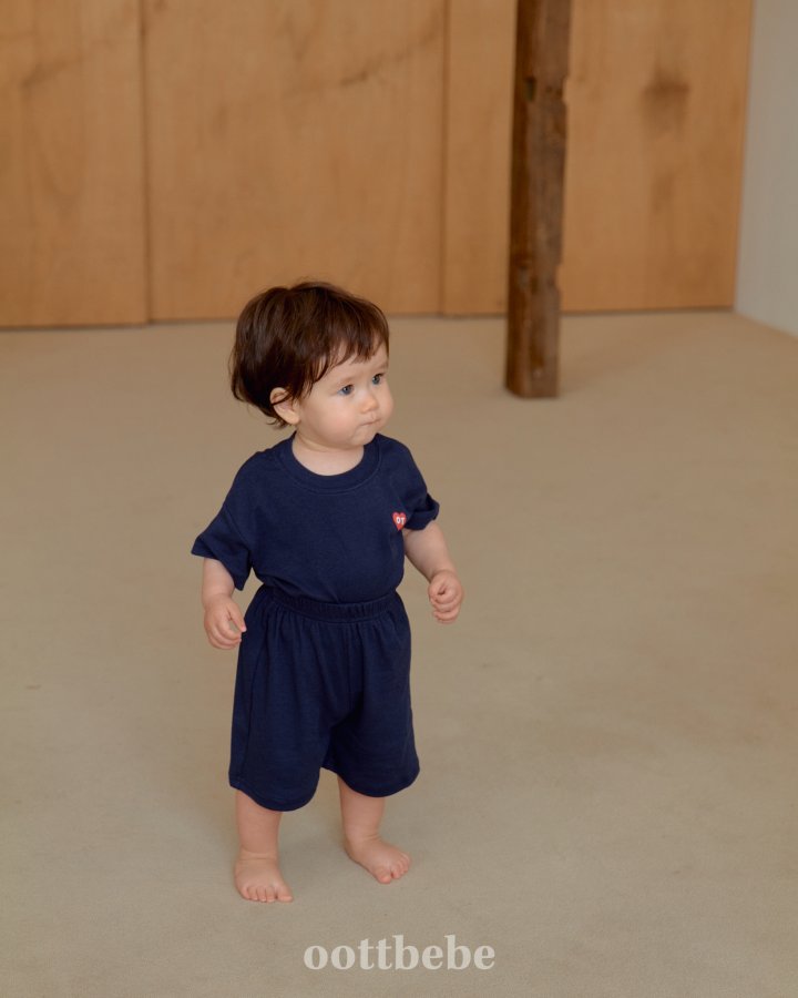 Oott Bebe - Korean Baby Fashion - #onlinebabyboutique - Easy Fit Top Bottom Set