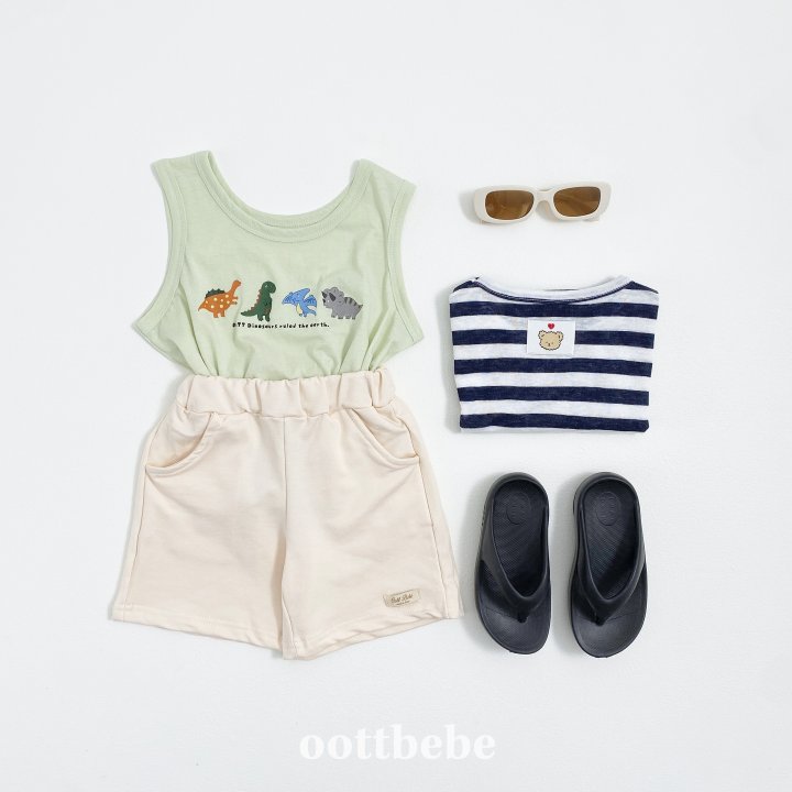 Oott Bebe - Korean Baby Fashion - #onlinebabyshop - Dinosaur Tank Top - 9