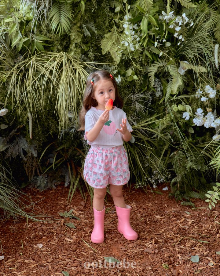 Oott Bebe - Korean Baby Fashion - #onlinebabyshop - Strawberry Milk Tee - 11