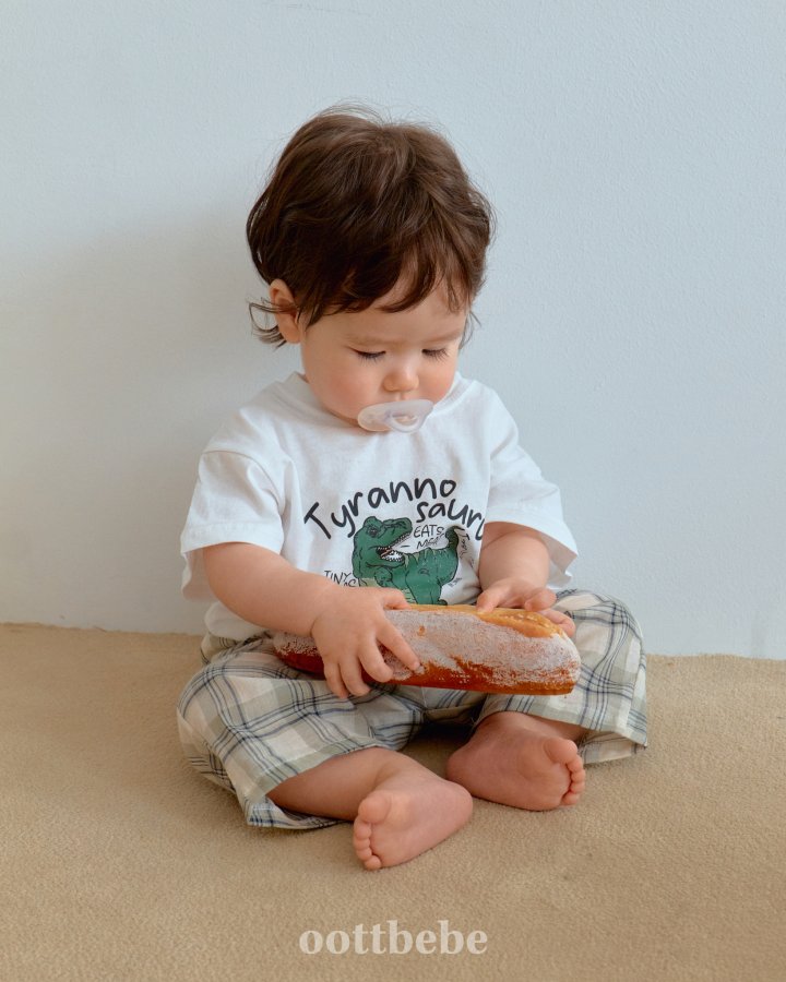 Oott Bebe - Korean Baby Fashion - #onlinebabyshop - Dinosaur Short Sleeve Tee - 8