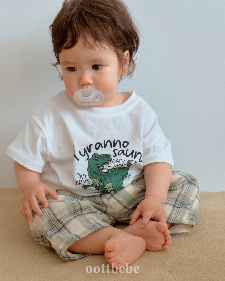Oott Bebe - Korean Baby Fashion - #onlinebabyshop - Gauze Check Long Pants - 7