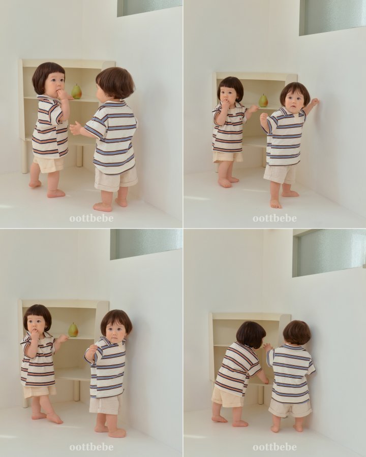 Oott Bebe - Korean Baby Fashion - #onlinebabyshop - Rugby Collar Tee - 8